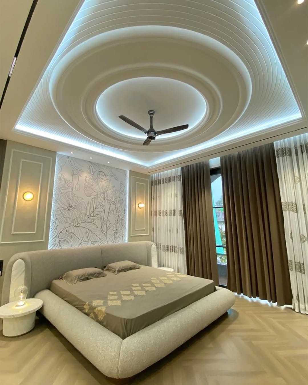 تصميم ديكور غرفة نوم رئيسية مع دريسنج روم ملحق بسيهات حي الكوثر